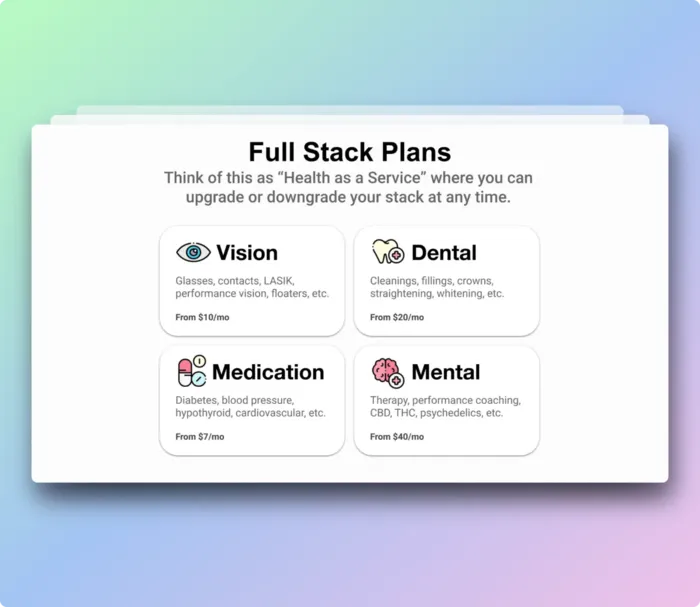 Full Stack Plans — pricing ui