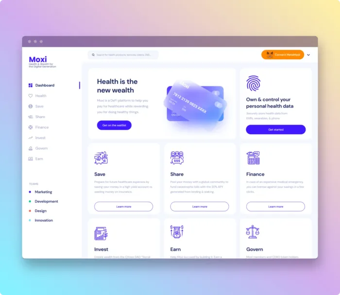 Moxi — dashboard