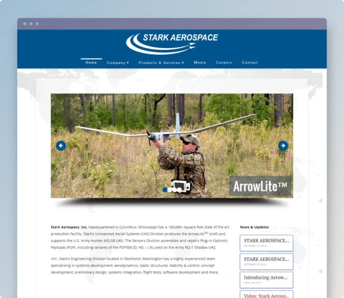 Stark Aerospace — website